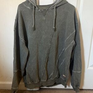 BKE Olive Green Distressed Hoodie